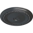 thumbnail image 3 of 31 1/8"OD x 1 1/2"P Carlsbad Ceiling Medallion (Fits Canopies up to 5 1/2"), Hand-Painted Pewter, 3 of 6