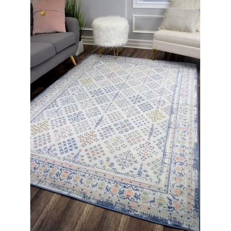 Rugs America Zola Collection Garden Blush ZL30A Vintage Transitional Area Rug 5'0"x7'0"
