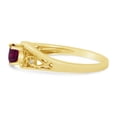 thumbnail image 4 of 10k Yellow Gold Round Rhodolite Garnet And Diamond Ring, 4 of 6