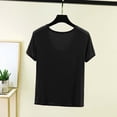 thumbnail image 6 of Htigea Womens Crewneck T Shirts Summer Short Sleeve Tops Soft Comfortable Casual Basic Tees Black XXXL, 6 of 6