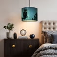 thumbnail image 5 of Linen Drum Lampshades Owl Starry Blue Night Dark Forest Silhouette Nature Wilderness Art 13"x13"x10" Light Shade for Table Lamps Floor Lamp Shades Lampshade Replacement Assembly Required, 5 of 8