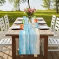 thumbnail image 4 of Blue Beige Table Runner, Summer Beach Coastal Nautical Ocean Washable Cotton Linen Table Runners 60 Inches Long, Dresser Scarf Runner for Coffee/TV Stands/Kitchen/Cabinets 13''x60'', 4 of 9