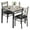 grey, variant on 3-Piece Dining Set for 2 with Upholstered Chairs, Wood Kitchen Table with Corner Protector for Small Spaces and Apartments