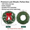 thumbnail image 4 of 24 Inch Pre-Decorated Christmas Wreath with Color Changing LED Lights and Hanger, White Pine Cones & Berries, Includes Timer and Hanger, 4 of 8