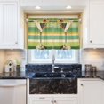 thumbnail image 5 of Yayeee Kitchen Curtains Tier Pair Light Filtering 27"x36" Rod Pocket Short Cafe Window Panel, Colorful Martini, 5 of 7