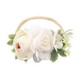 thumbnail image 4 of A-Waroom 6 Pcs Floral Elegance on Little Heads Baby Girl Nylon Headbands Trendy Flower Hair Band Bows for Newborns and Toddlers, 4 of 5