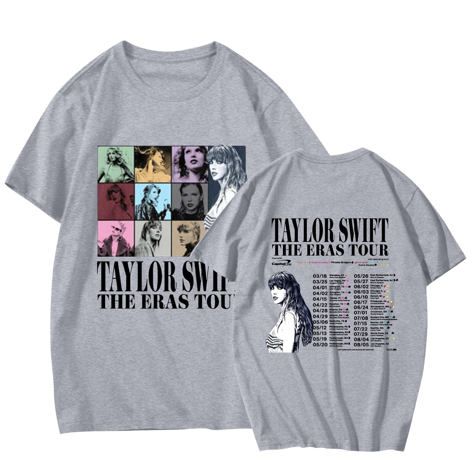 TayIor Swft Concert Music Album Womens Tshirts Tay Eras Tylor Shirts Women  Singer Fans Short Sleeve T-shirts Music Tay Lover Gifts Printed Tees Tops  TKFASHION Gray XXXXXL - Walmart.ca