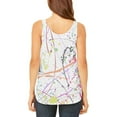 thumbnail image 2 of Splatter Paint White Juniors Flowy Side Slit Tank Top Multi SM, 2 of 2