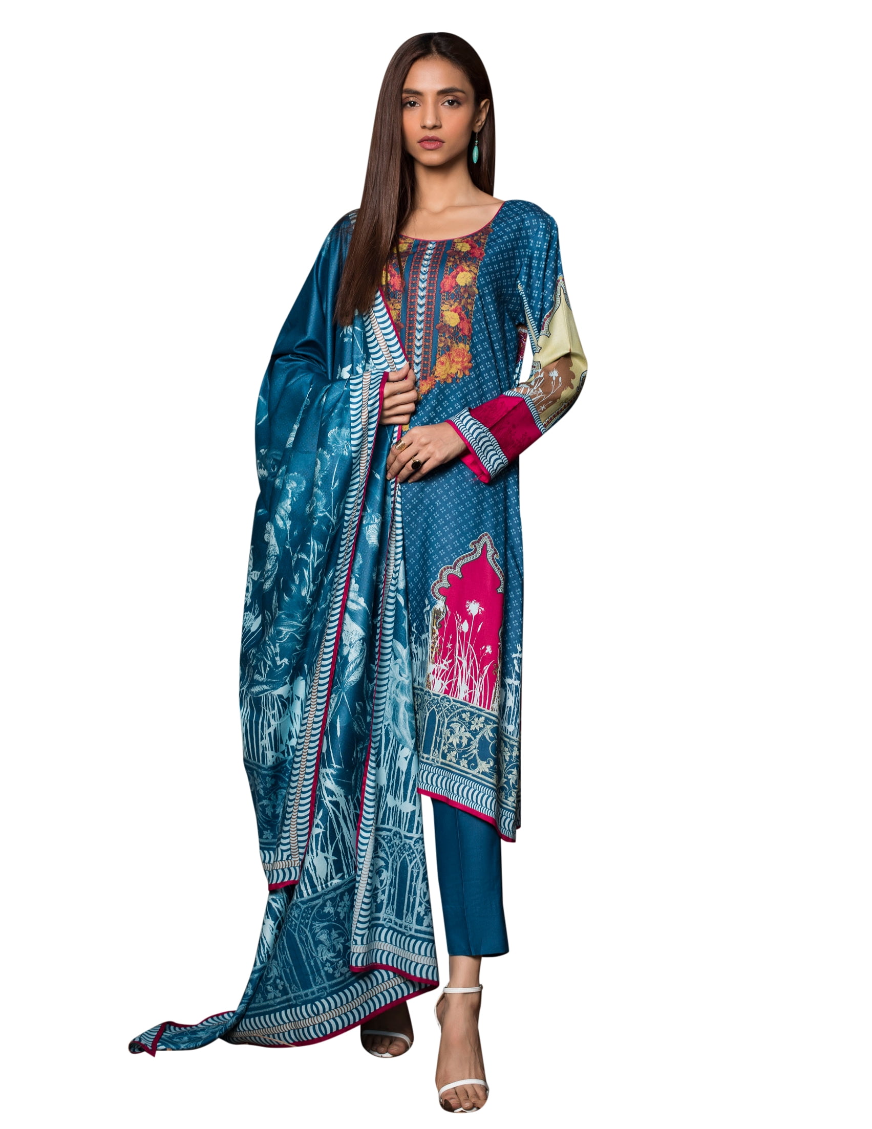 Linen Pakistani Dresses for Women Ready to Wear Shalwar, Kameez with