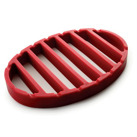 Red Nonstick Flat Oval Round Roasting Rack Pan for Healthy (Best Turkey Roasting Pan)