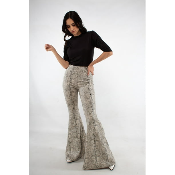 Leggins acampanados snake print AMAD Casual para mujer Talla L