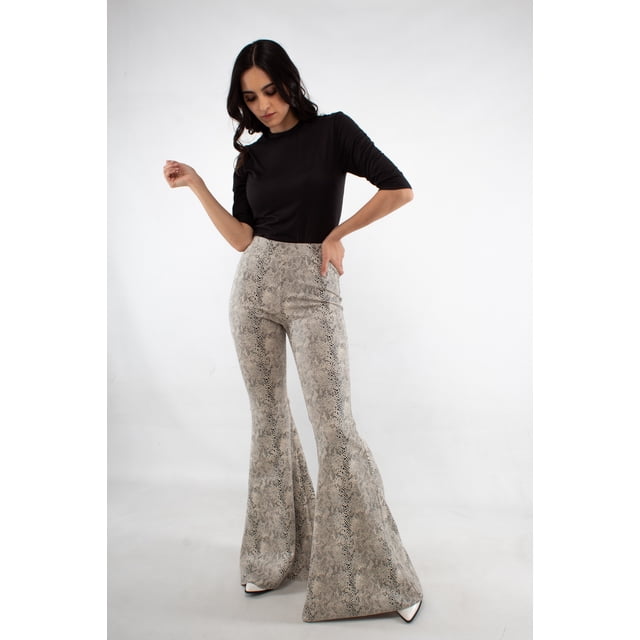 Leggins acampanados snake print AMAD Casual para mujer Talla M