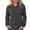 Dark Gray, variant on Womens Plus Size Jacket Long Sleeve Button Down LightWeight Padded Outerwear Casual Loose Base Layer Fall Winter Tops
