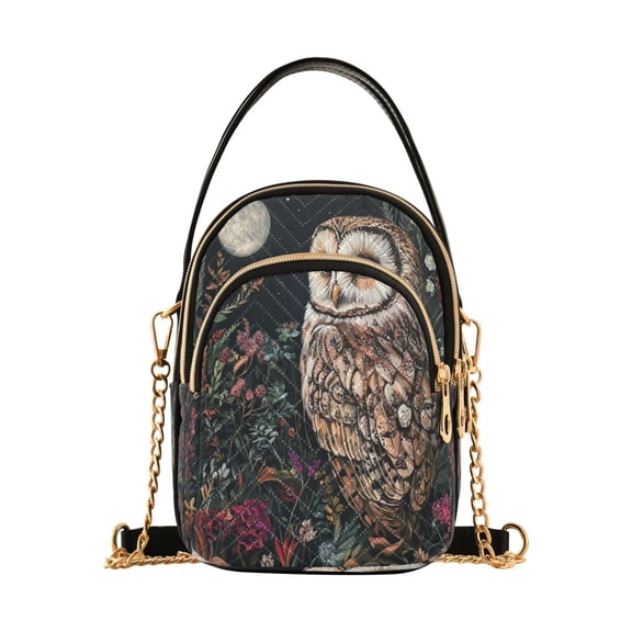 DIXRUYEE Cross Body Fashion Shoulder Waist Purse Bags Owl's Night Garden Pocket Handbags