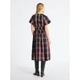 thumbnail image 2 of Free Assembly Women's and Women's Plus Cotton Smocked Waist Midi Dress with Flutter Sleeves, Sizes XS-4X, 2 of 4