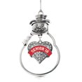 thumbnail image 1 of Red Senior 2018 Pave Heart Snowman Holiday Ornament, 1 of 2