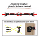 thumbnail image 3 of Barra Dominada De Puerta Pared Ajustable Abdominal Gym Casa NEGRO ROJO, 3 of 5