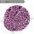 thumbnail image 2 of Leopard Skin Pattern Pink Modern Round Soft Area Rugs 2.6ft Anti-Slip Cute Circle Carpet for Teen Girls Room, Circular Rug for Nursery Room, Dorm, Cute Room Decor for Baby, 2 of 7