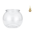 thumbnail image 1 of Acuario pequeño transparente, adorno doméstico, cuenco, jarrón, mesa, dormitorio, escritorio, sala de estar, decoración del hogar, estatua de calabaza, 1 of 8
