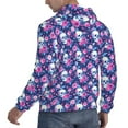 thumbnail image 6 of Fotbe Men's Hoodie with Skull Flower Pattern - Kangaroo Pocket Pullover Hooded Sweatshirt, Perfect for Daily Wear, Travel, and Home-Small, 6 of 7