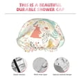 thumbnail image 3 of KLL Fall Rabbit Pattern Shower Cap & Bath Cap for Women,Reversible Oversized Waterproof Shower Caps for all Hair Lengths,Elastic Reusable Bathing Hair Cap, 3 of 6