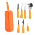 thumbnail image 3 of Pumpkin Carving Tool, Ergonomic Handle 7pcs  Pumpkin Carving Set Lightweight with Storage Bag for Lantern Decor, 3 of 7