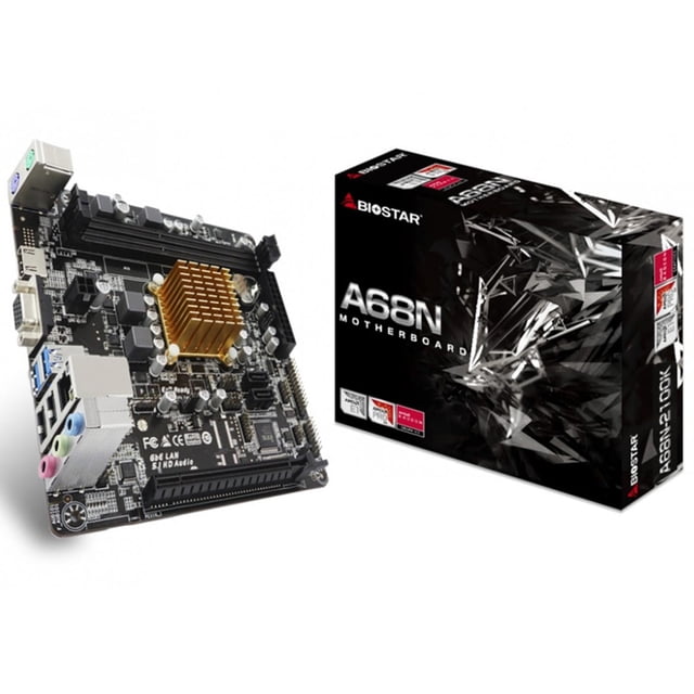 Tarjeta Madre BIOSTAR A68N-2100K E1-6010 2x DDR3 DDR3L PCIe 2.0 Mini ITX