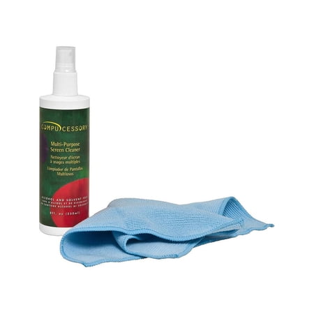 UPC: 0794192562681 | Compucessory Screen Cleaner Set Microfiber Cloth Spray Bottle No Alcohol 56268