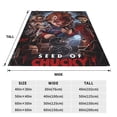 thumbnail image 4 of Lsque Chucky Pattern Fuzzy Fleece Throw Blanket Extra Large,Super Soft,Fluffy and Warm Blankets for Couch,Bed,All Season Use (50"x40"), 4 of 7