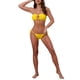 thumbnail image 2 of INSPIRAR CHIC Conjunto de Bikini de Dos Piezas con Anillo O, Top con Nudo Frontal y Parte Inferior Triangular, Trajes de Baño, Amarillo Mediano, 2 of 5