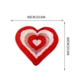 thumbnail image 2 of Alfombra de baño en forma de corazón de San Valentín - moqueta pequeña y suave, alfombra roja romántica lavable, antideslizante y acogedora decoración para el hogar, dormitorio, de una sola pieza, 2 of 5