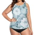thumbnail image 4 of Women's Swimming Vest Women's Tankini Tops Swimming Vest for Women Soft and Smooth Suitable for Summer Beach Swimming Pool Parties L Cool White Flower, 4 of 7