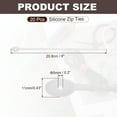 thumbnail image 2 of Uxcell 8 Pulgadas Bridas de Silicona, 20pcs Organizador de Bridas de Cierre Reutilizables para Hogar Oficina Cocina Bolsas de Comida Cables Clip Ajustable, Blanco, 2 of 6