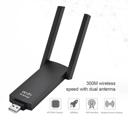 300Mbps Dual Antenna USB WiFi Signal Range Extender Wireless Router Repeater AP (Best Wireless Range Extender 2019)
