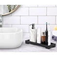 Luxspire Matte Black Bathroom Vanity Tray, 11x4 inch Resin Organizer ...
