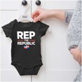 thumbnail image 5 of Dominicana Rep the Republic Cool Flag Romper Boys or Girls Infant Baby Brisco Brands NB, 5 of 6