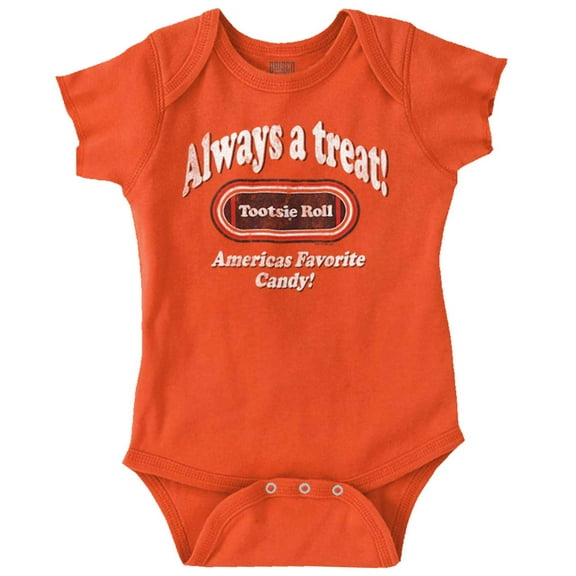 Tootsie Roll Vintage Always a Treat Romper Boys or Girls Infant Baby Brisco Brands 12M