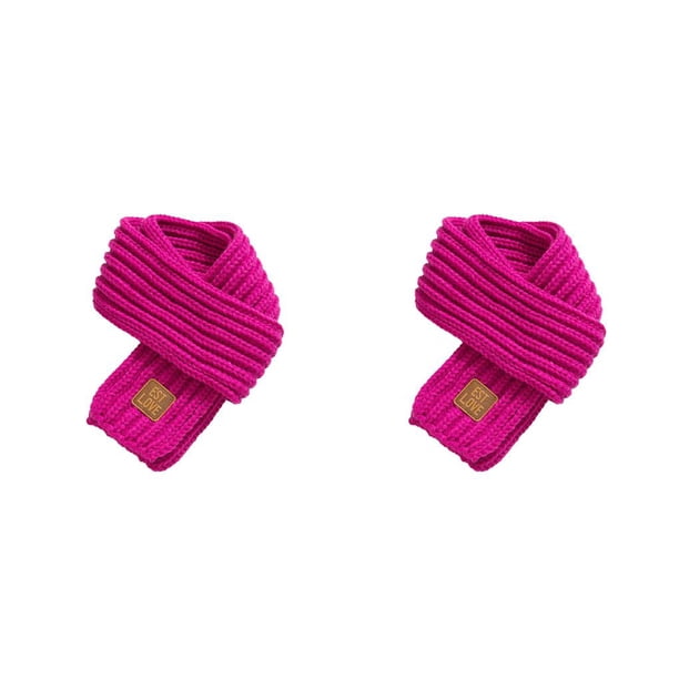 Yuarrent Bufanda de bebé Bufandas para recién nacidos Silenciador transpirable Cuello de cuello A prueba de viento Conveniente Pañuelo infantil Niños Rosa roja 2piezas Yuarrent CBP288980