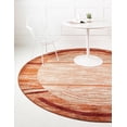 thumbnail image 4 of Unique Loom Tapis de Bordure Rustique Automne 8' x 8' Rond Beige / Terre Cuite, 4 of 10
