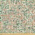 thumbnail image 2 of Ambesonne Hangul Korean Print Fabric by the Yard Upholstery, Culture Letters, 10 Yards, White Red Black, 2 of 5