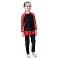 thumbnail image 2 of lnmuld Girls Full Coverage Long Sleeve Rash Guard Swimsuit Set with Swim Shorts UPF 50+ Size:2 Years, 2 of 7
