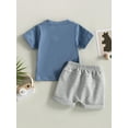 thumbnail image 5 of Toddler Baby Boy Summer Clothes 6M 12M 18M 24M  3Y Kids Short Sleeve Animal Bear T-Shirt Tops Drawstring Shorts Pants Outfits, 5 of 10