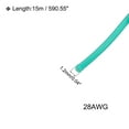 thumbnail image 2 of Uxcell Silicone Wire 28 AWG Stranded Green Spool 15m Electrical Tinned Copper Wire for Car Model, 2 of 6