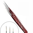 thumbnail image 3 of Kolinsky Sable Finest Premium Nail Art Long Striper Liner Brush with Wooden Handle Acrylic Nails Tool Pink 5mm7mm, 3 of 6
