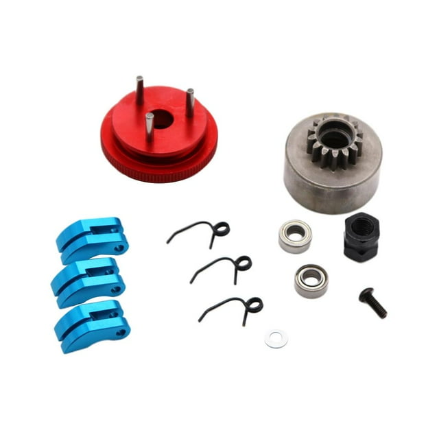 segolike Pièces de Mise à Niveau de Voiture de Course Télécommandée 1/8 Volant d'Inertie 14T avec Roulement Chaussure Rouge+bleu
