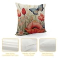thumbnail image 4 of JRXY  Throw Pillow Covers Decorative Spring Pillow Covers Flower Butterfly Farmhouse Pillowcases for Sofa Couch Living Room Outdoor  White, 4 of 5