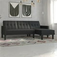 thumbnail image 6 of DHP Haven Small Space Sectional Sofa Futon in Black Faux leather, 6 of 10
