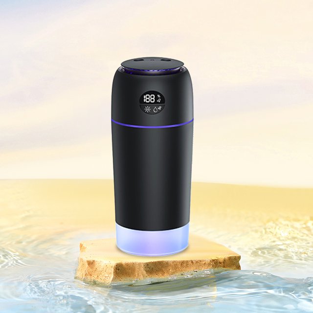 Humidificador de aire USB esterilización UV 5200 mAh con luz (negro sin soporte) Sywqhk Libre de BPA