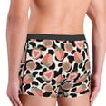 thumbnail image 4 of Rateoe Strawberries And Cow Skin Mens Boxer Briefs Poly Spandex Performance Boxer Briefs Underwear Hem Boxer Briefs - Medium, 4 of 8
