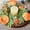 Orange#3, variant on Christmas Candle Garland Wreath | Artificial Rose Floral Decor for Table Centerpiece, Door & Wall | 8-Inch Mini Wreath for Holiday & Wedding Decorations